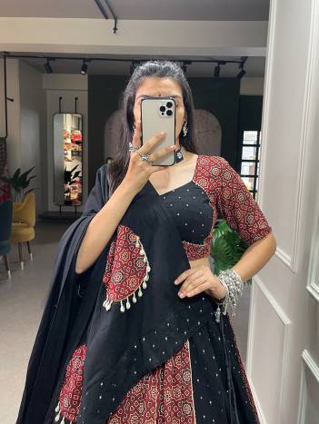 AAWIYA 1698 MAROON DESIGNER COTTON LEHENGA CHOLI WHOLESALER IN INDIA